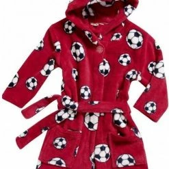 Playshoes - Fleece Badjas Met Capuchon - Voetbal Rood - Maat 146-152cm 9 Playshoes - Fleece Badjas Met Capuchon - Voetbal Rood - Maat 146-152cm -Nike winkel 550x798 7