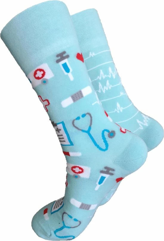 Merkloos Verjaardag Cadeau - Zuster Sokken - Verpleging Sok - Vrolijke Sokken - Valentijn Cadeautje Vrouw - Valentijnsdag Cadeau - Dokter Sokken - Leuke Sokken - Blauwe Sokken - LuckyDay Socks 3 Merkloos Verjaardag Cadeau - Zuster Sokken - Verpleging Sok - Vrolijke Sokken - Valentijn Cadeautje Vrouw - Valentijnsdag Cadeau - Dokter Sokken - Leuke Sokken - Blauwe Sokken - LuckyDay Socks