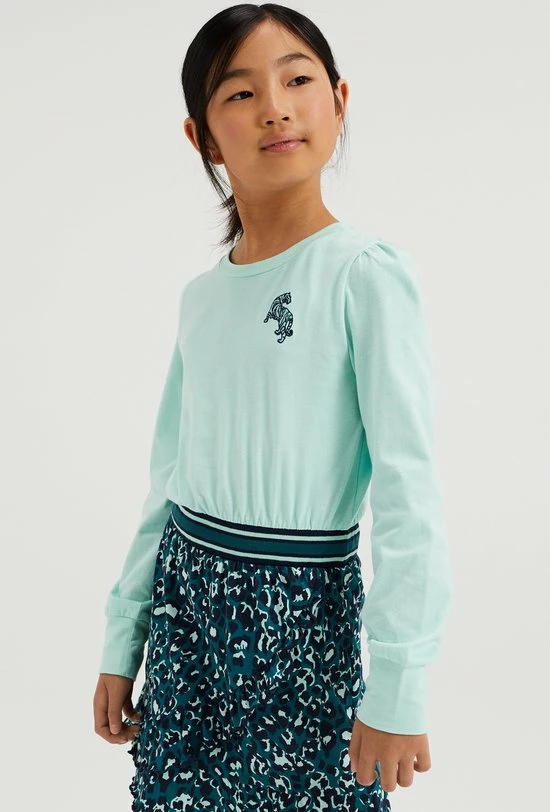 WE Fashion Meisjes Jurk Met Embroidery En Dessin - Maat 122/128 6 WE Fashion Meisjes Jurk Met Embroidery En Dessin - Maat 122/128 - Afbeelding 4