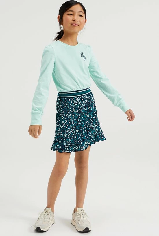 WE Fashion Meisjes Jurk Met Embroidery En Dessin - Maat 122/128 4 WE Fashion Meisjes Jurk Met Embroidery En Dessin - Maat 122/128 - Afbeelding 2