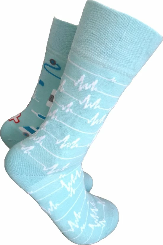 Merkloos Verjaardag Cadeau - Zuster Sokken - Verpleging Sok - Vrolijke Sokken - Valentijn Cadeautje Vrouw - Valentijnsdag Cadeau - Dokter Sokken - Leuke Sokken - Blauwe Sokken - LuckyDay Socks 4 Merkloos Verjaardag Cadeau - Zuster Sokken - Verpleging Sok - Vrolijke Sokken - Valentijn Cadeautje Vrouw - Valentijnsdag Cadeau - Dokter Sokken - Leuke Sokken - Blauwe Sokken - LuckyDay Socks - Afbeelding 2
