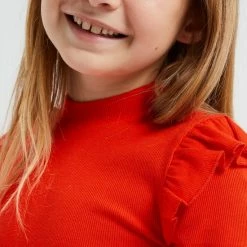 WE Fashion Meisjes T-shirt Met Volants En Ribstructuur - Maat 134/140 -Nike winkel 550x825 24