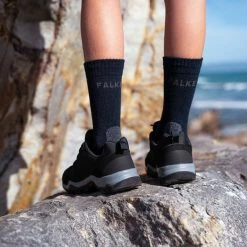 FALKE TK2 Wandelsokken Warm Winter Zacht Thermisch Ademend Anti-blaar Antizweet Zonder Motief Met Elastische Boord Merinowol Blauw Unisex Sportsokken - Maat 35-38 -Nike winkel 550x825 84