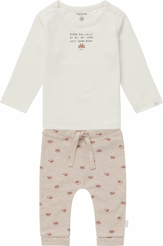 Noppies U 2 Pcs Set Vedder Unisex Kledingset - Sand Melange - Maat 44 3 Noppies U 2 Pcs Set Vedder Unisex Kledingset - Sand Melange - Maat 44
